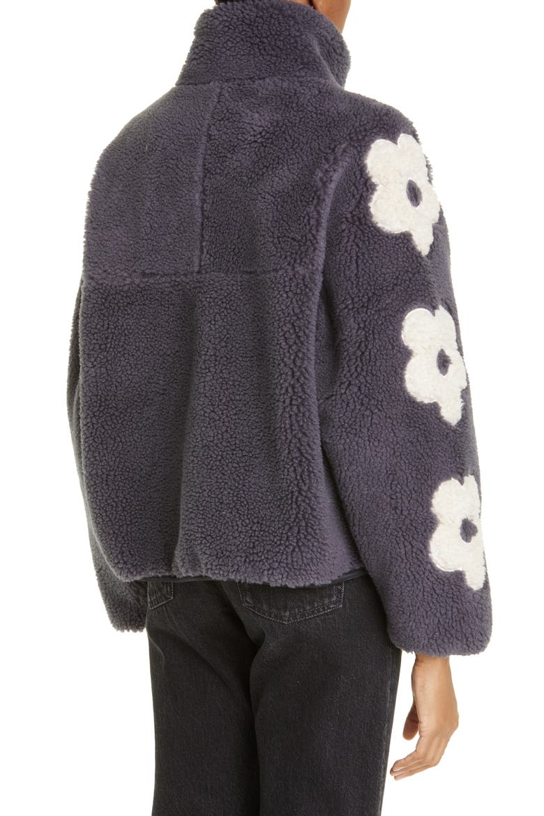 Grass High Pile Fleece Full Zip Jacket (Nordstrom Exclusive), Alternate, color, CHARCOAL