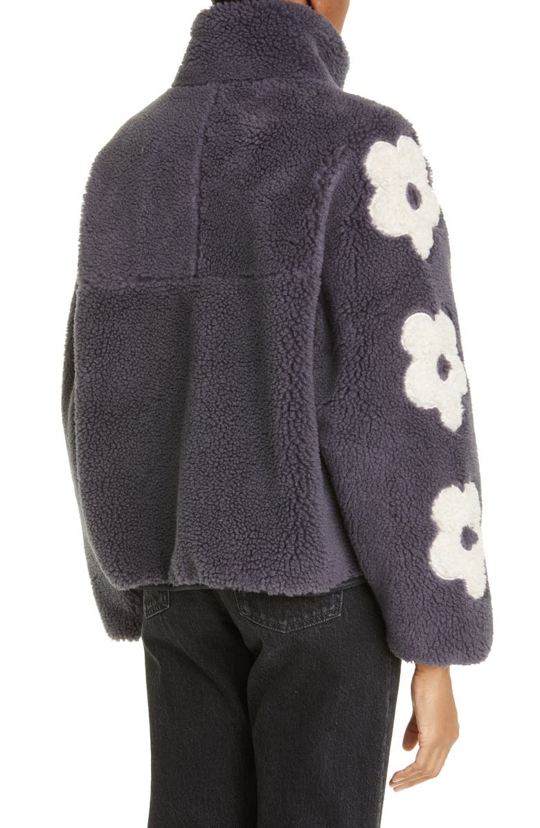 Sandy Liang Grass High Pile Fleece Full Zip Jacket, Alternate, color,