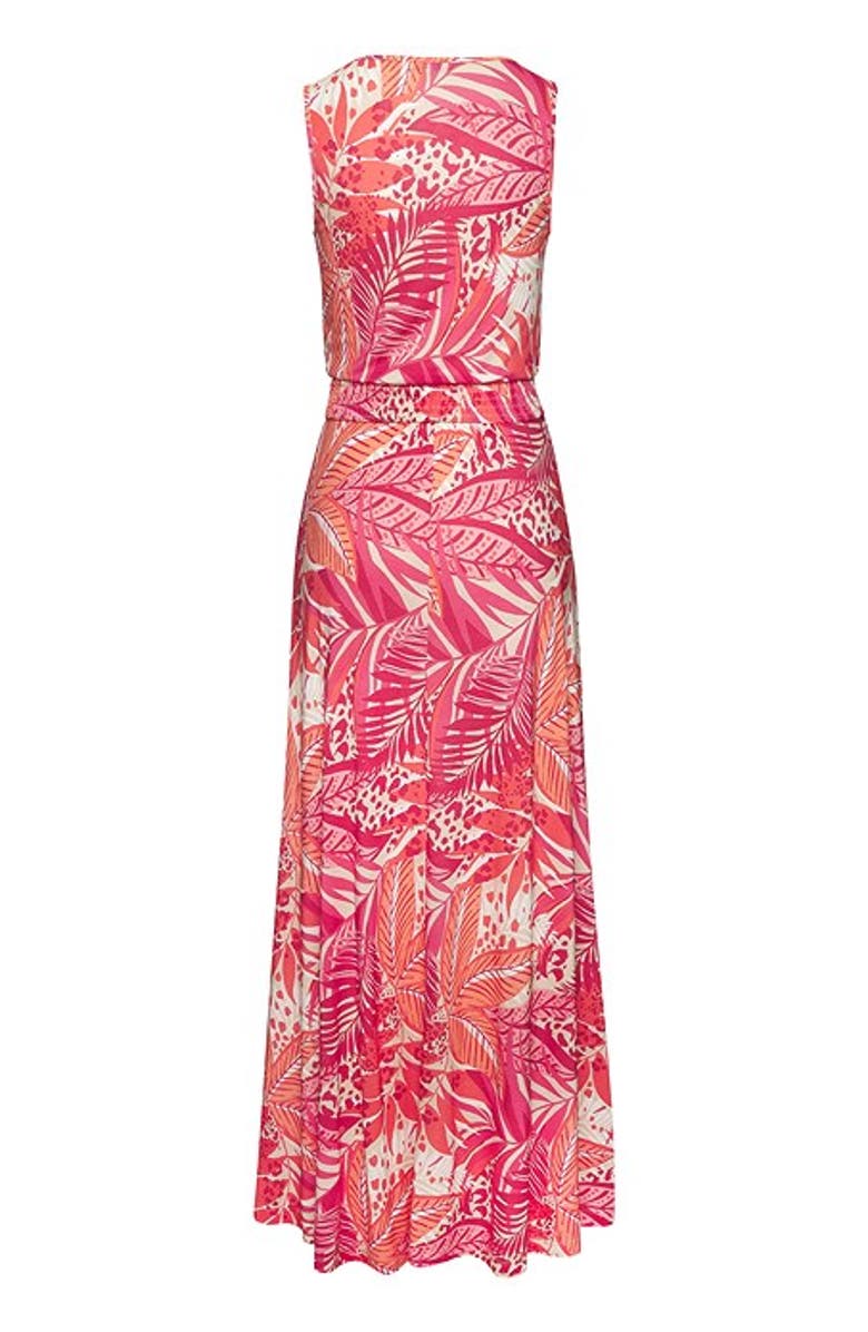 LASCANA Women's Smocked Waist Maxi Dress, Alternate, color, Pink Orange