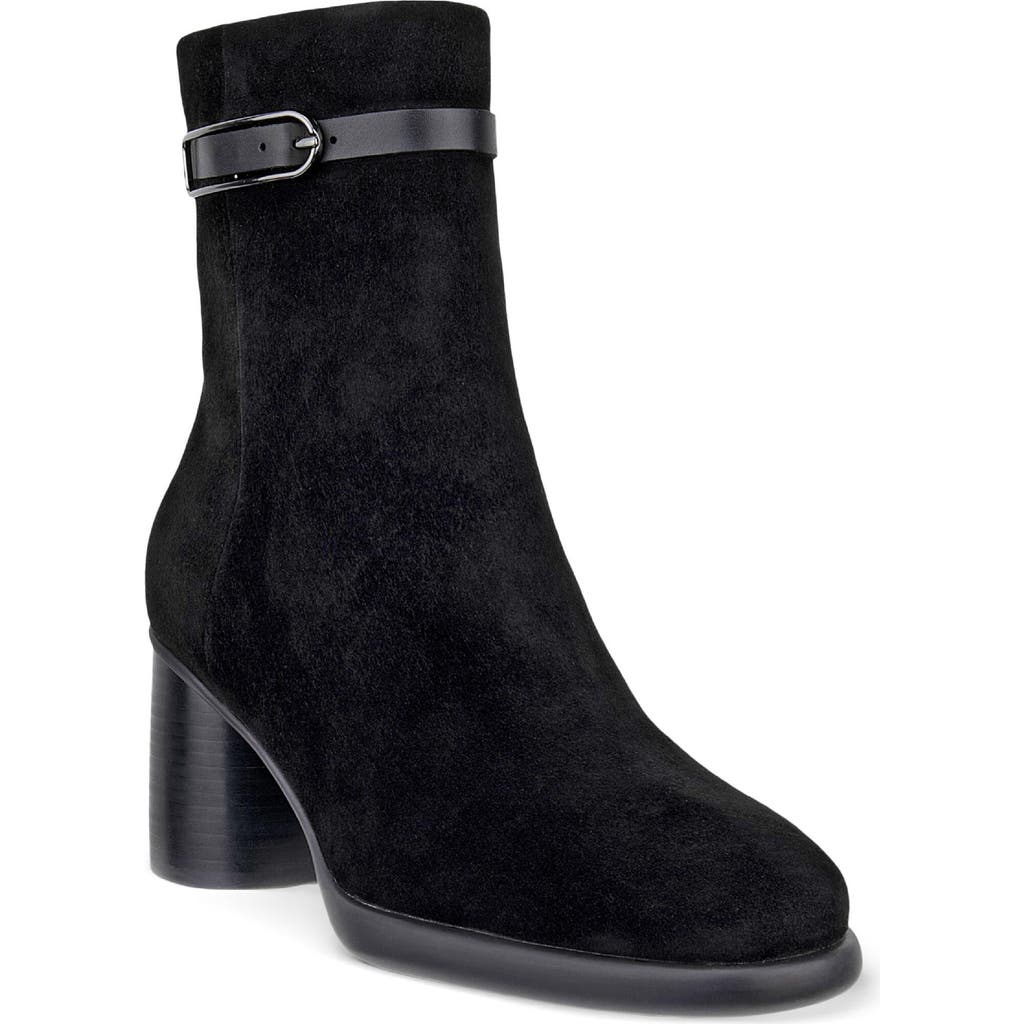 Ecco Sculpted Lx 55 Leather Bootie In 05001 Black