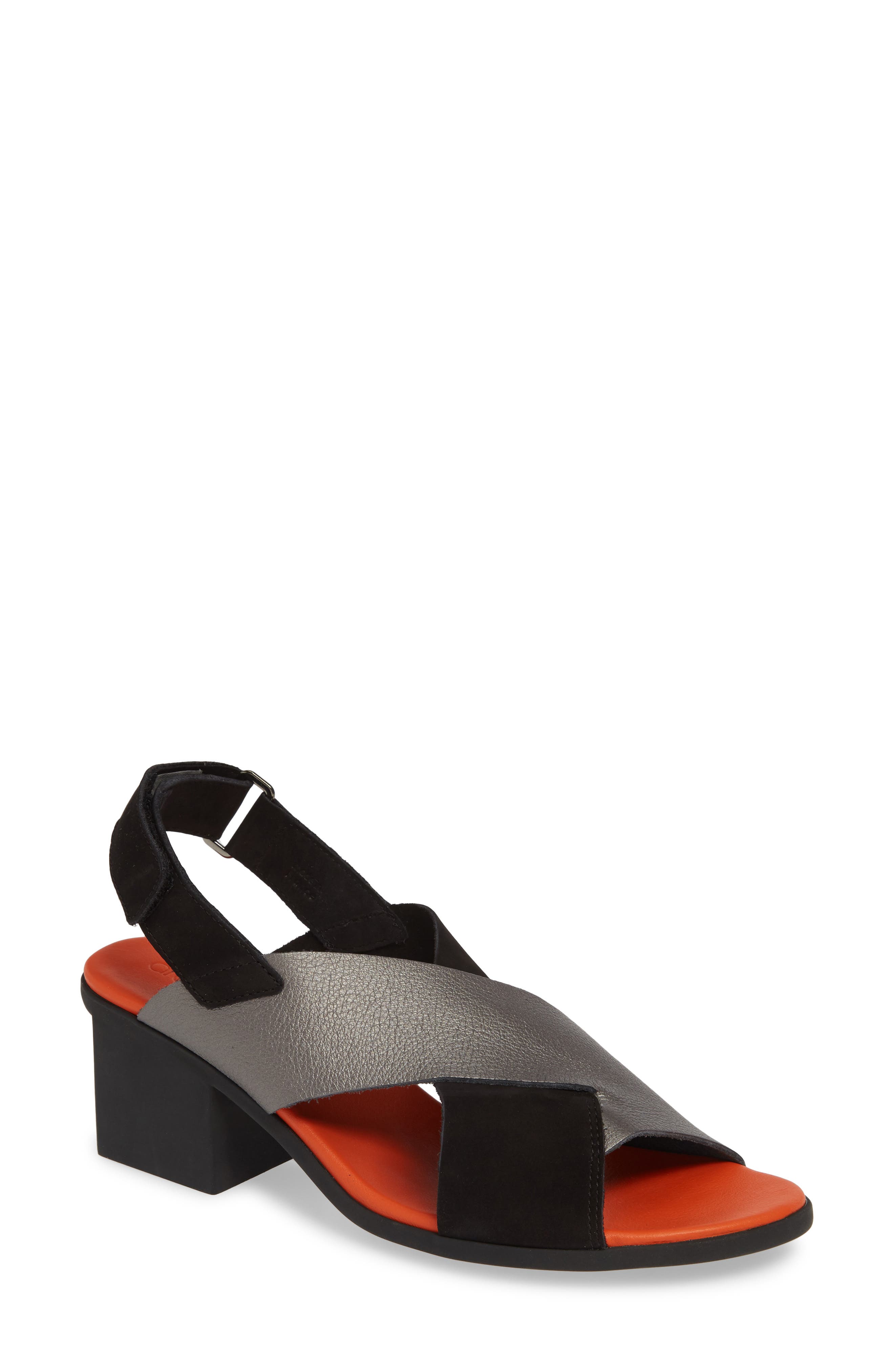 Vayest Crisscross Sandal, Main, color, NOIR/ IRON/ PARADIS LEATHER