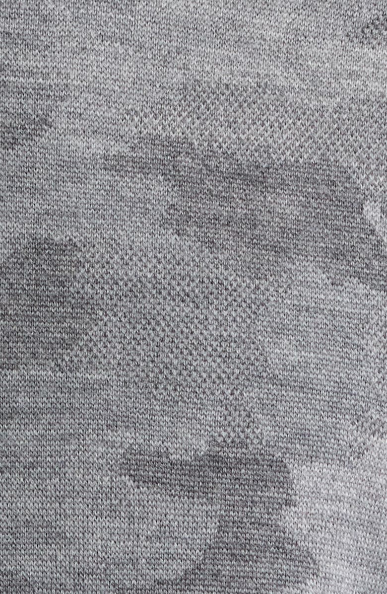 Peter Millar Camouflage Reversible Merino Wool Hoodie Sweatshirt, Alternate, color, Gale Grey