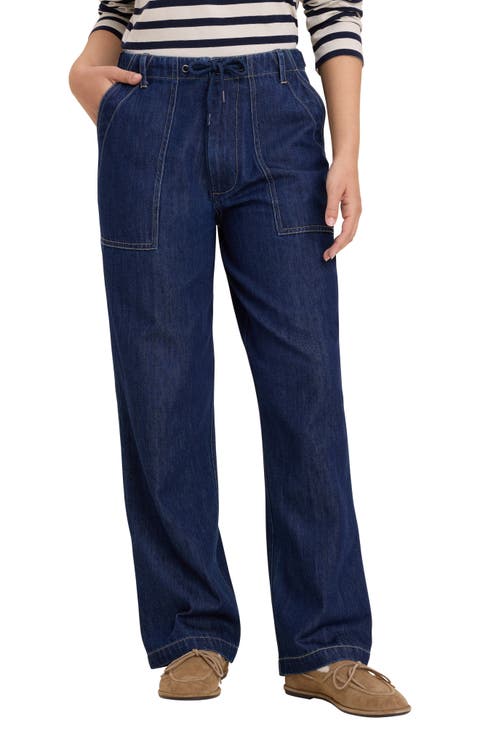 Jordan Drawstring Straight Leg Jeans