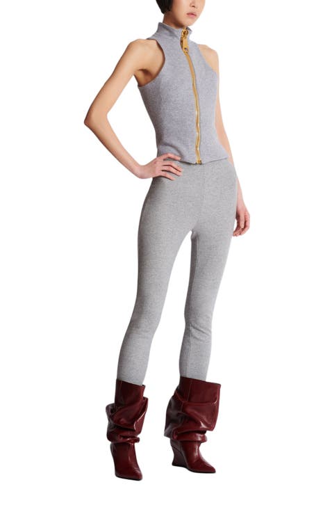 Sleeveless Cotton Knit Top