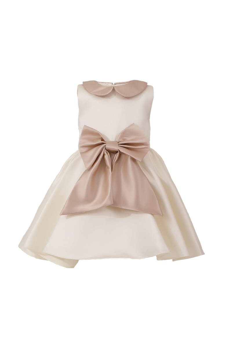 Tulleen Petal Bow Gown, Alternate, color, Ivory