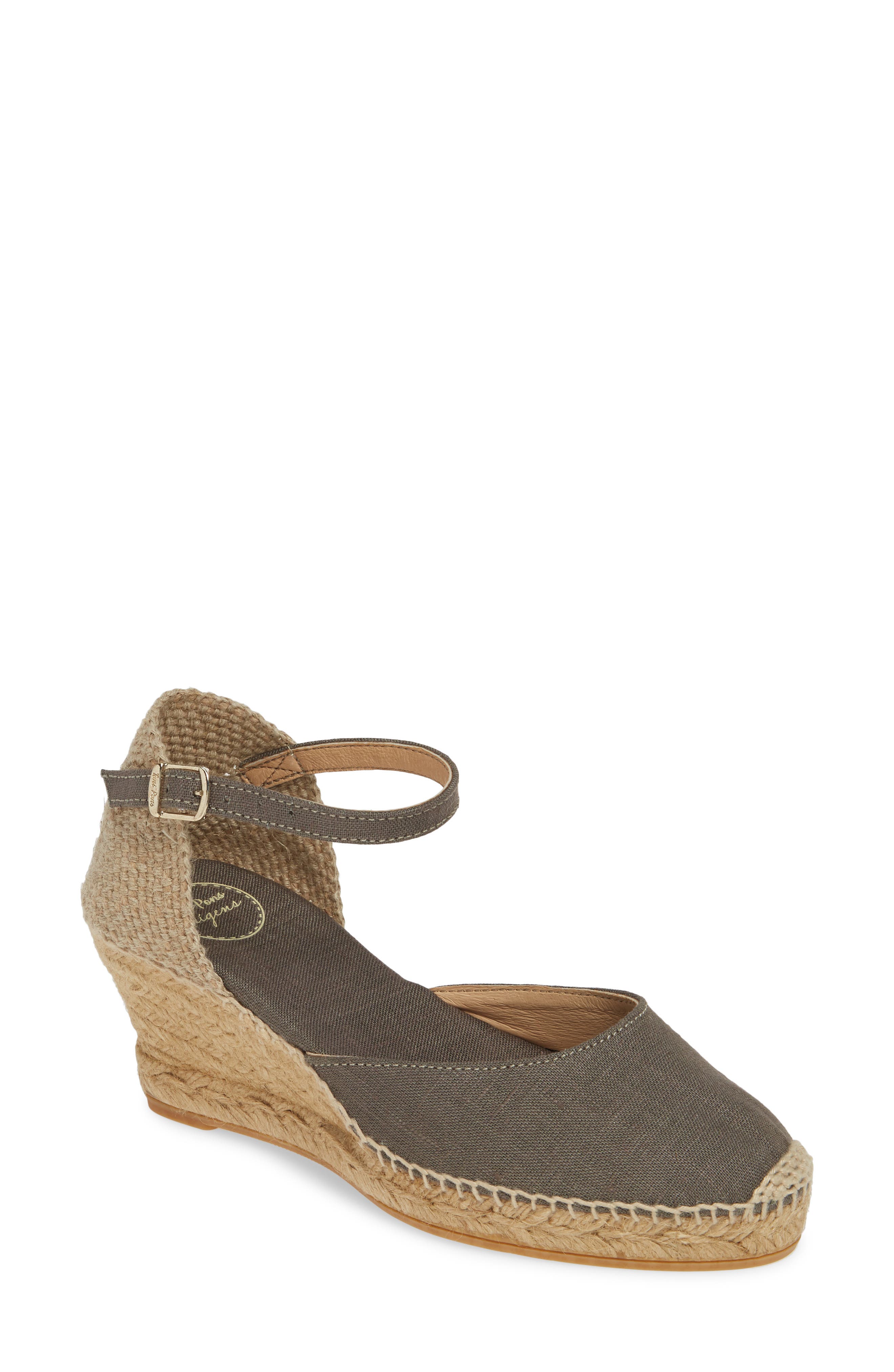 Toni Pons 'Caldes' Linen Wedge Sandal, Main, color, 