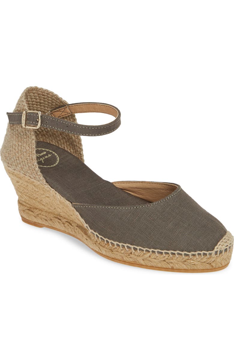 Toni Pons 'Caldes' Linen Wedge Sandal, Main, color,
