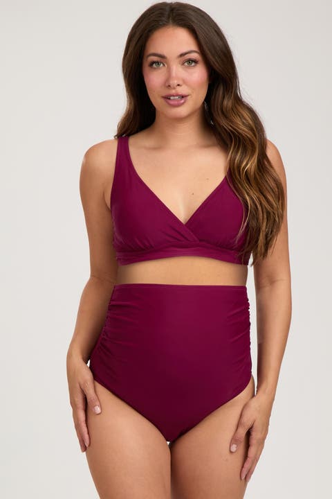 High Waist Maternity Bikini Set