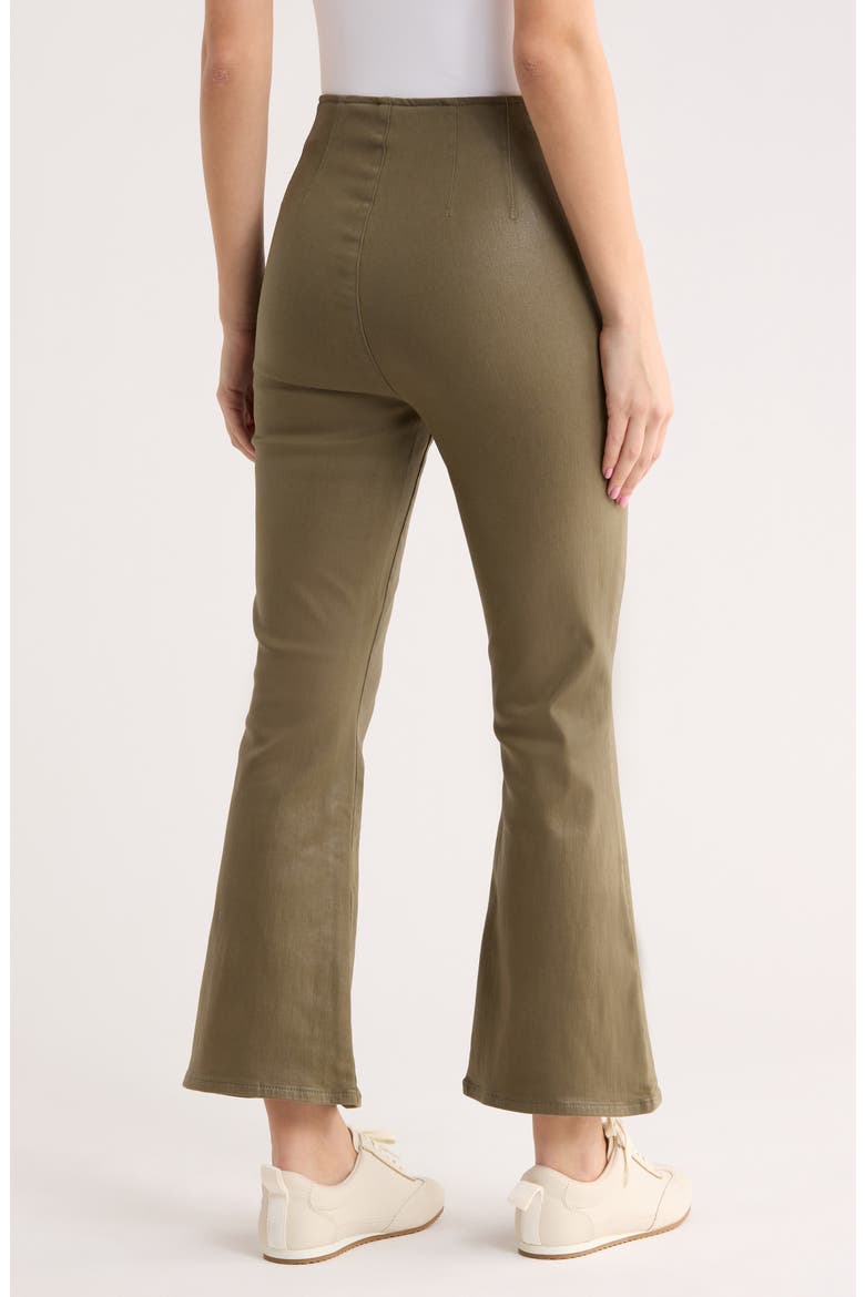 Carson Off-Duty High Waist Ankle Flare Jeans, Alternate, color, ARMY HIGH GLOSS