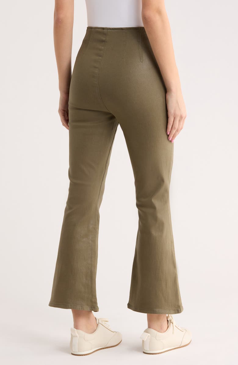 Veronica Beard Carson Off-Duty High Waist Ankle Flare Jeans, Alternate, color, Army High Gloss