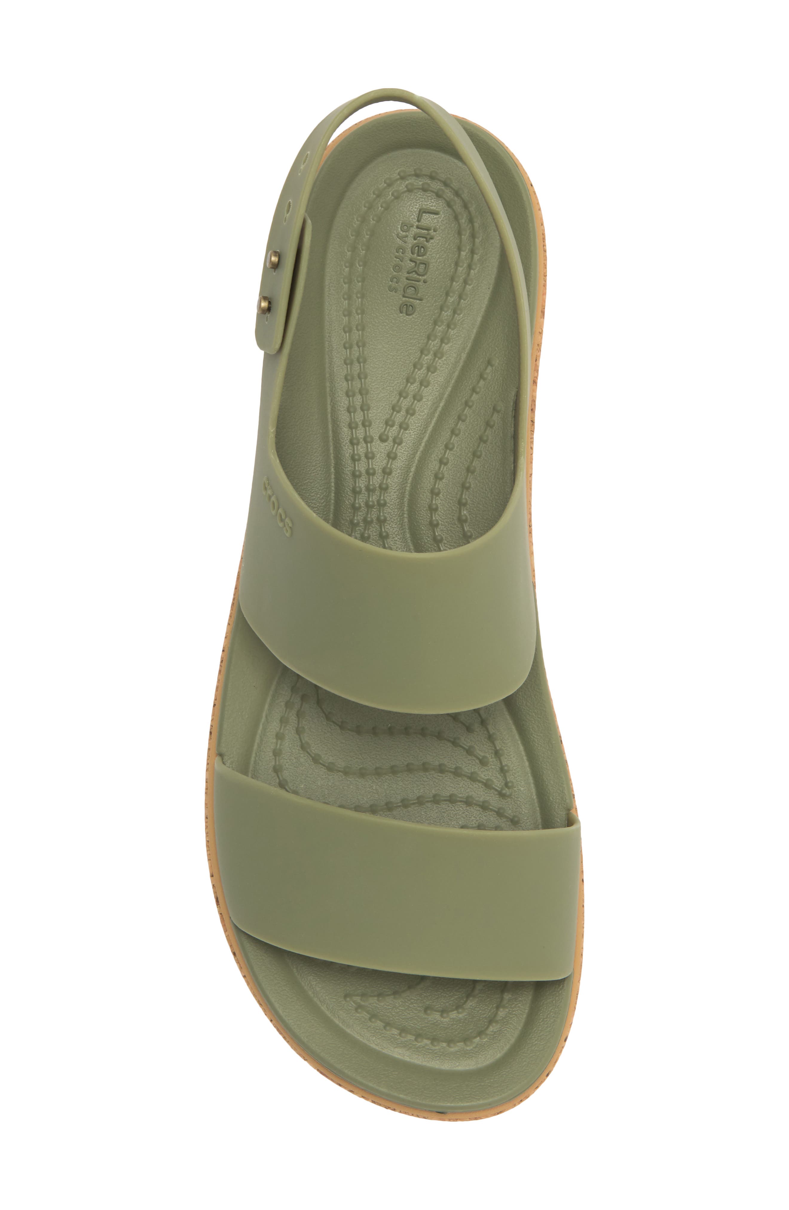 Brooklyn Cork Low Platform Wedge Sandal, Alternate, color, CARGO