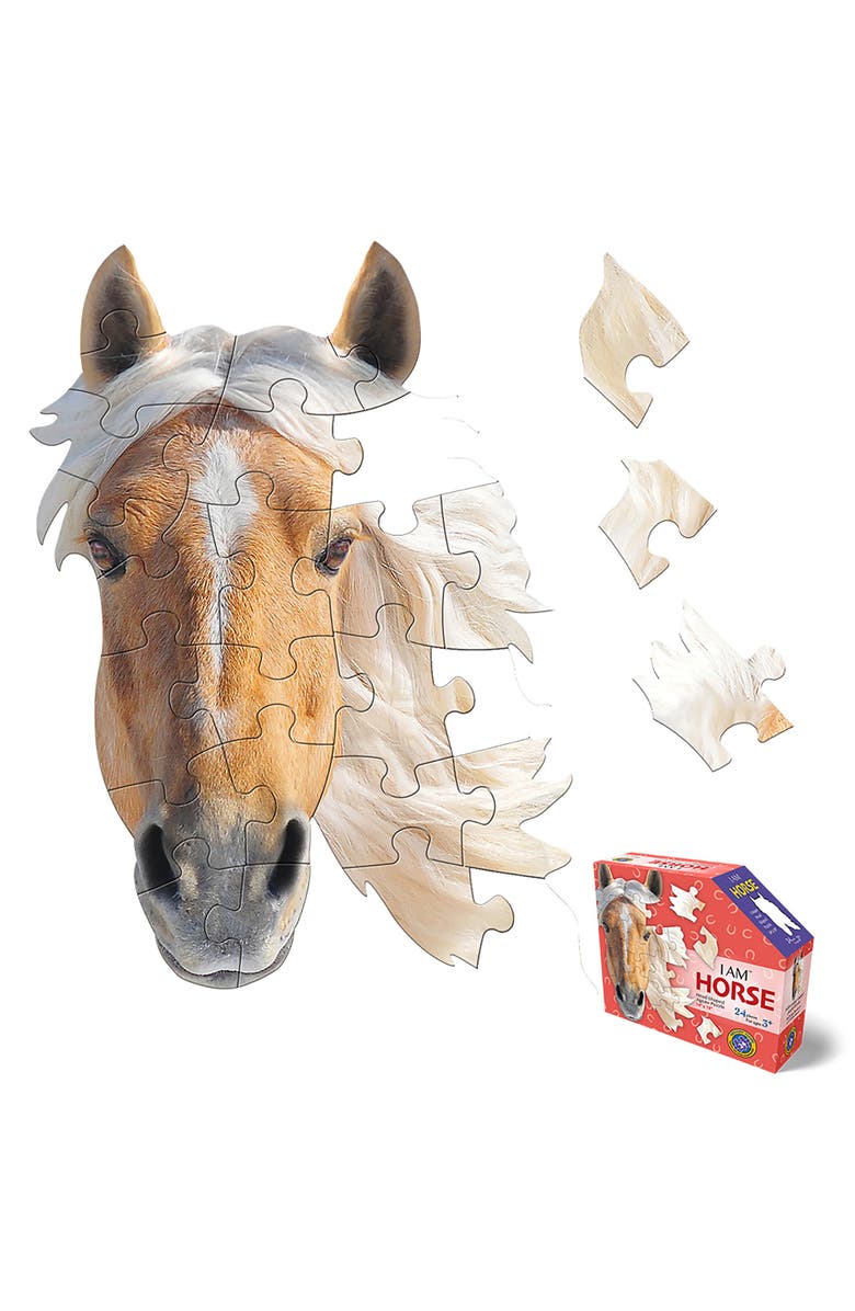 Madd Capp I Am Horse 24 Piece Animal Head Shaped Puzzle, Main, color, Multicolored