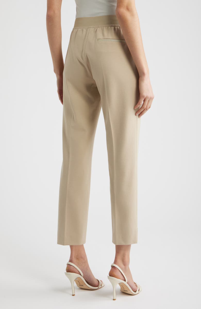 BOSS Tapria Slim Fit Crop Pants, Alternate, color, Pumice