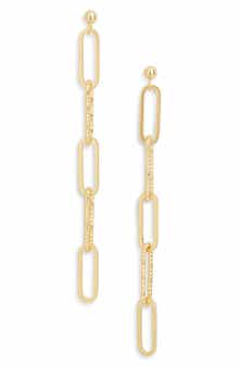 NORDSTROM RACK Paperclip Link Drop Earrings