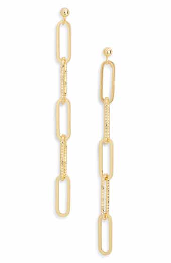 NORDSTROM RACK Paperclip Link Drop Earrings
