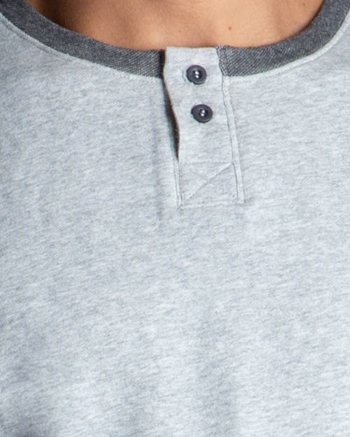 Watson's Absolute Stretch French Terry Lounge Henley Crew In Gray