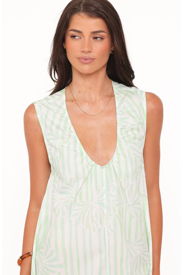 Laurita Cotton Maxi Dress, Alternate, color, JADE PAINTED STRIPE