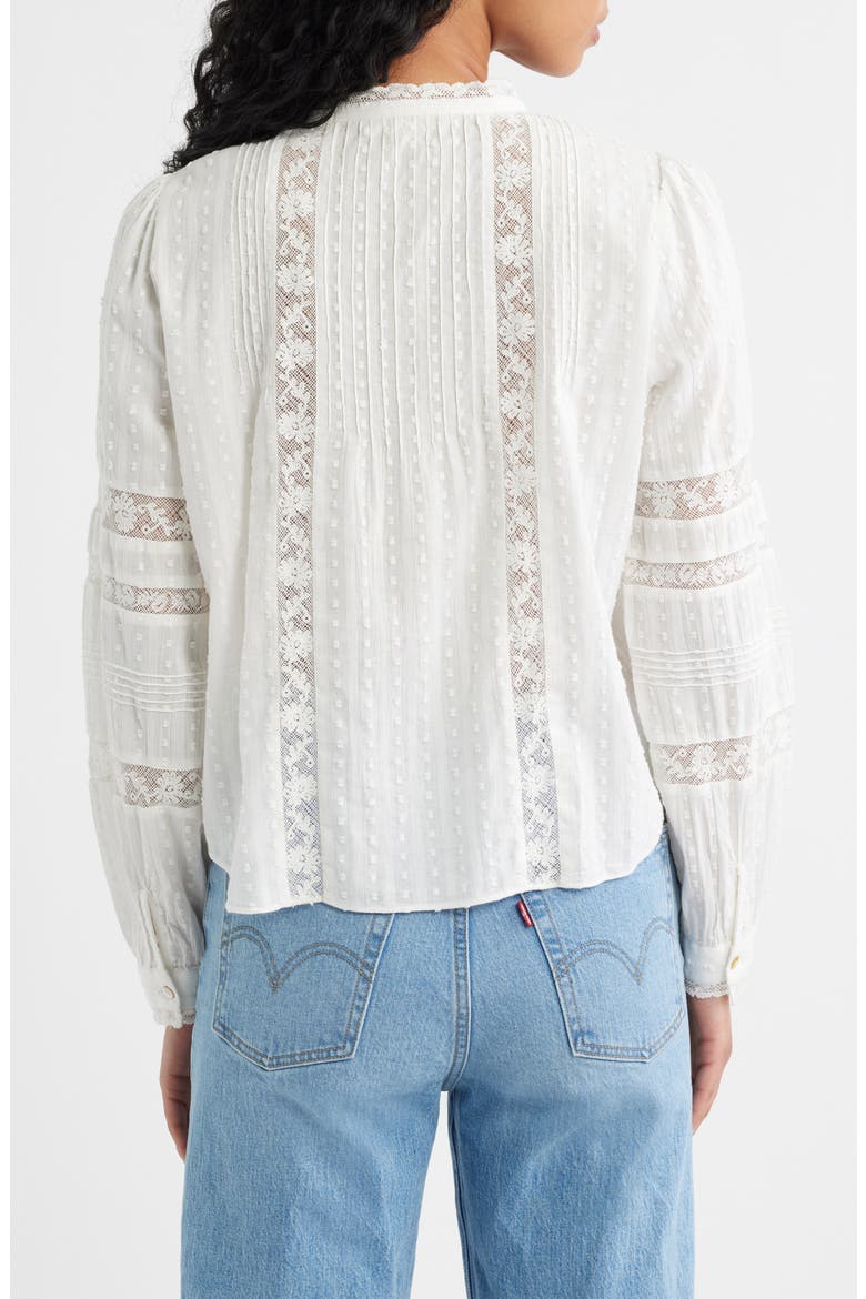 Lal Lace Cotton Top, Alternate, color, WHITE