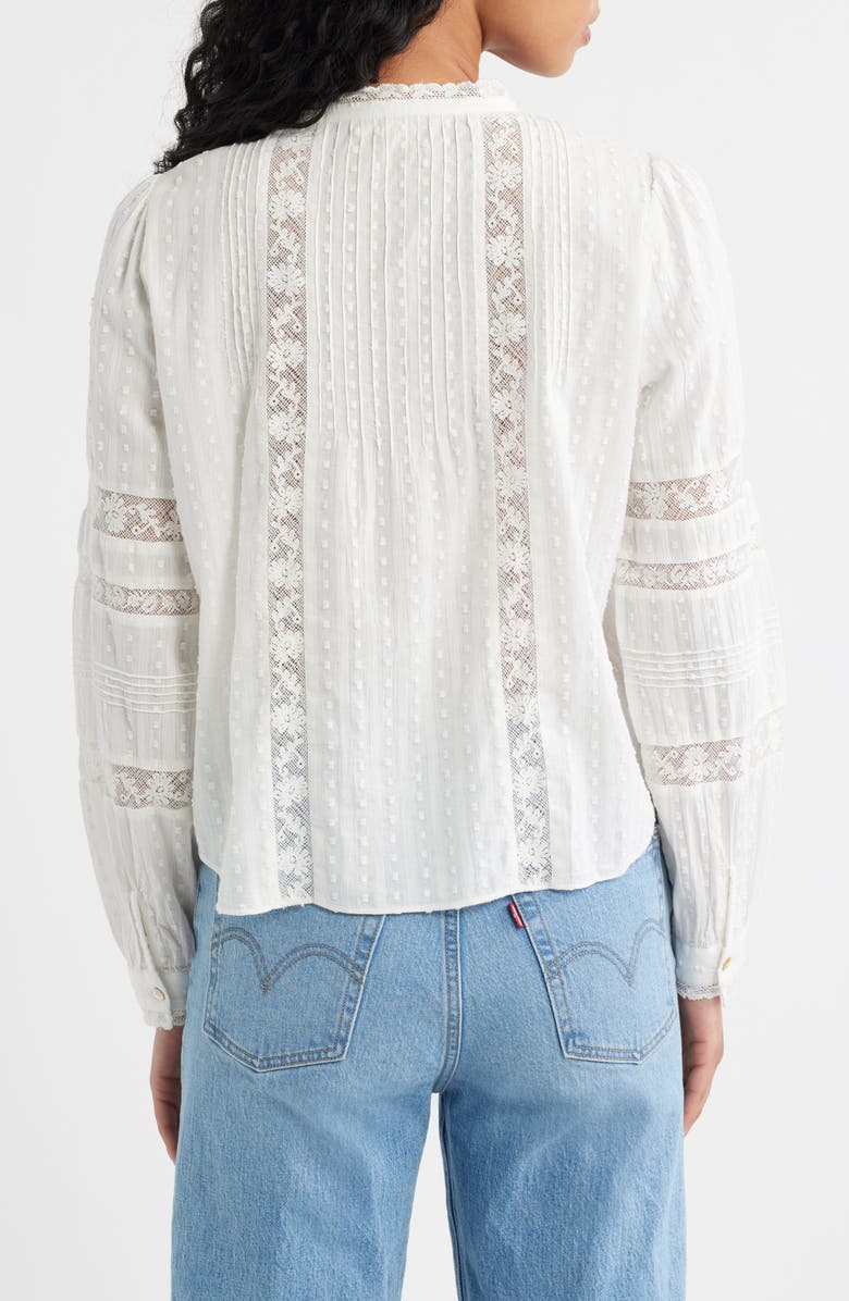 LoveShackFancy Lal Lace Cotton Top, Alternate, color, White