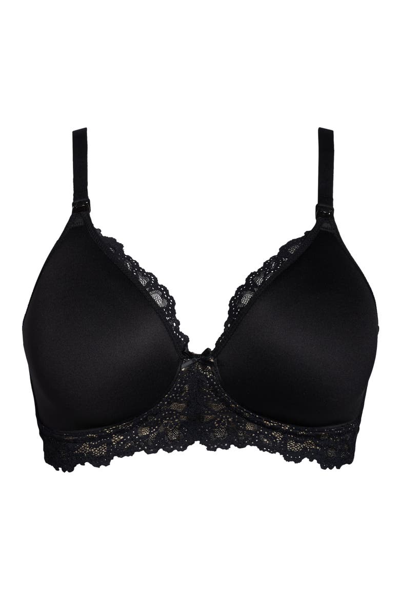 Wireless Nursing Bra, Alternate, color, BLACK