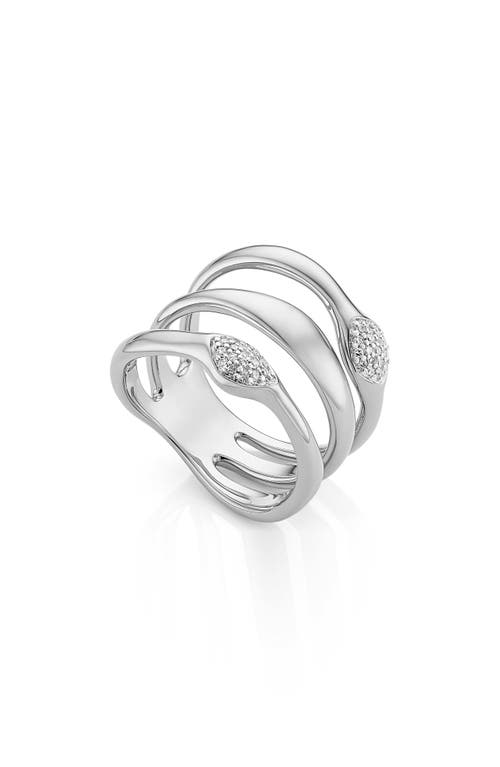 Monica Vinader Nura Teardrop Multiband Diamond Pavé Ring