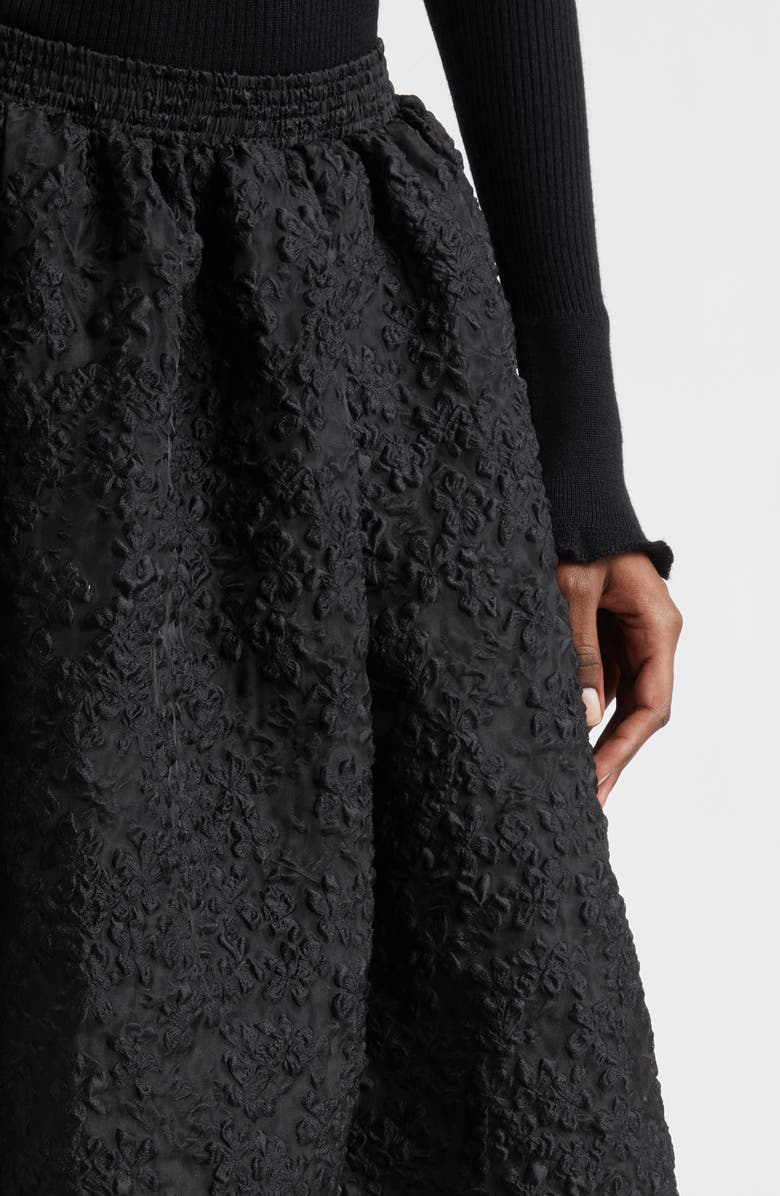 Cecilie Bahnsen Mala Grasmere Matelassé Skirt, Alternate, color, Black Grasmere Matelass
