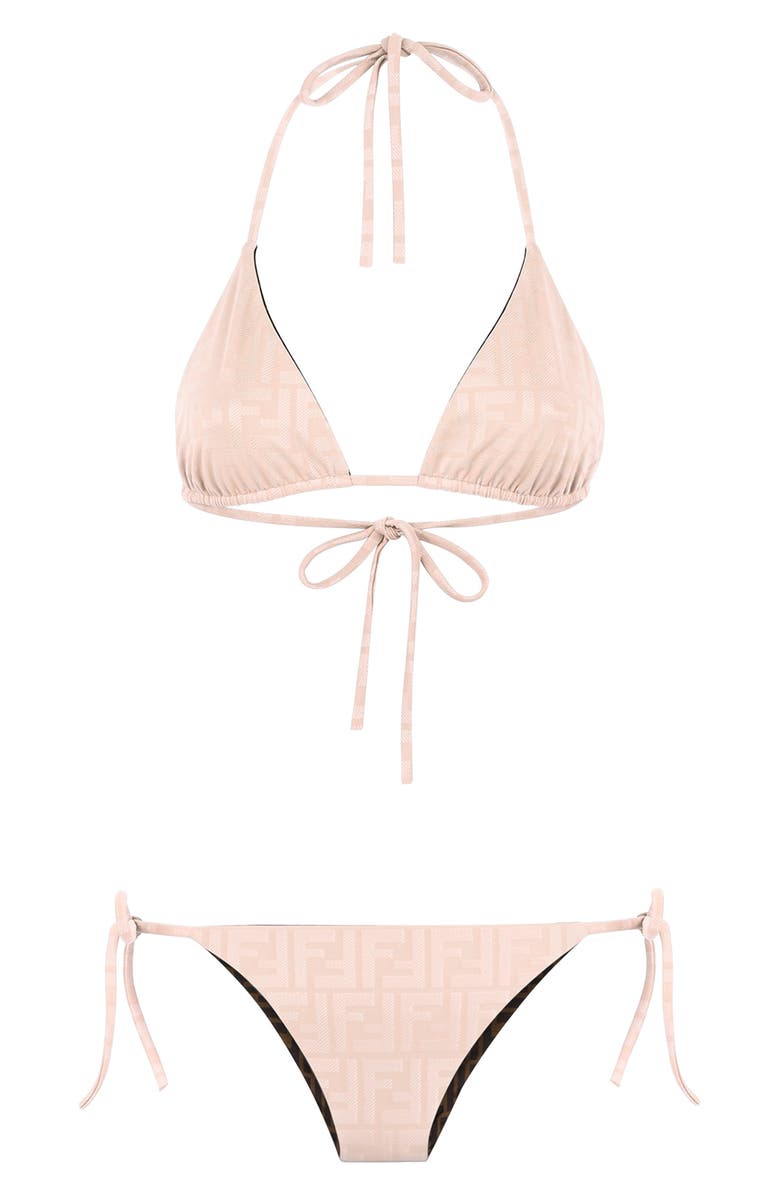 Fendi FF Logo Reversible Two-Piece Swimsuit, Main, color, 