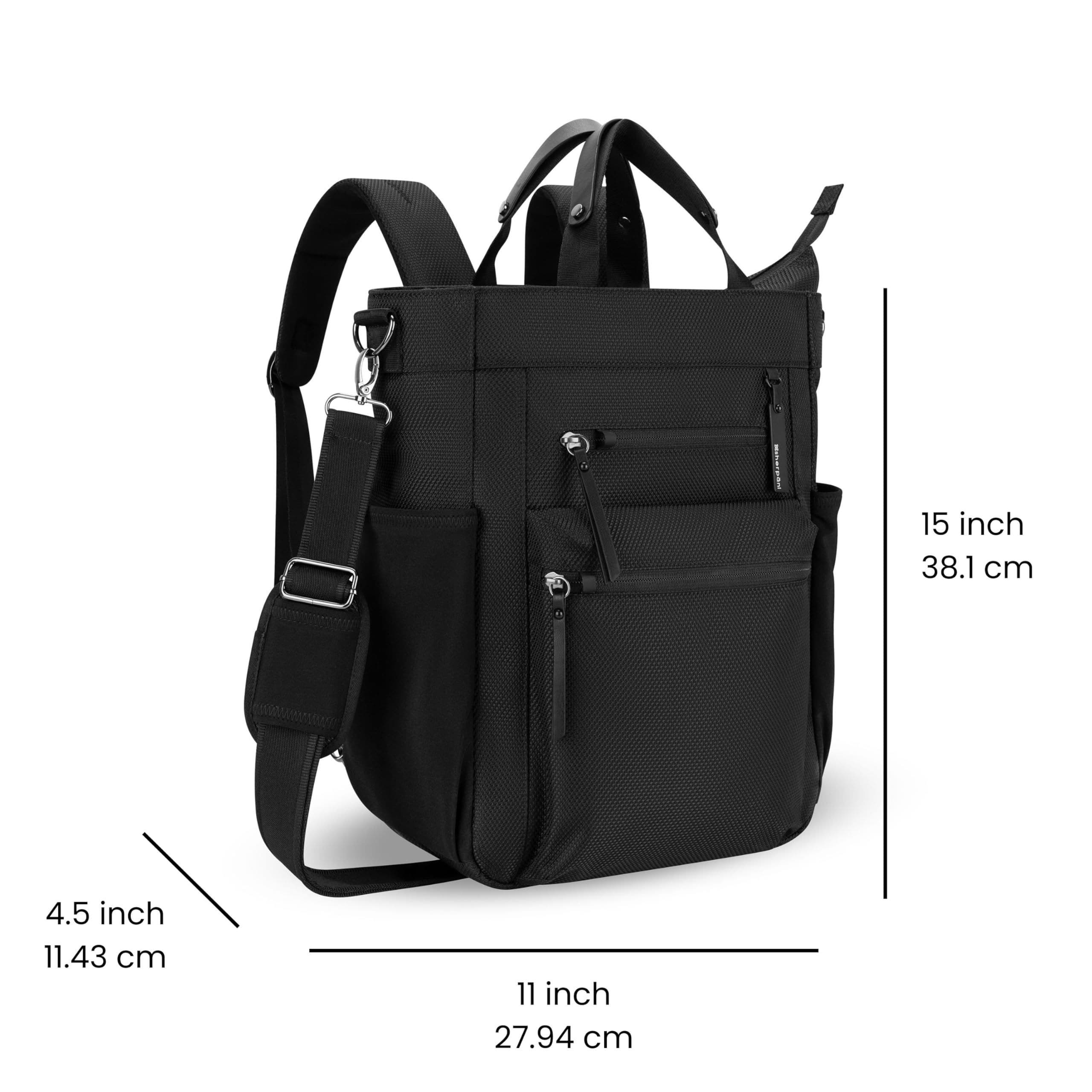 Sherpani Soleil Anti Theft Convertible Backpack, Fits 15 Inch Laptop, Alternate, color, Carbon