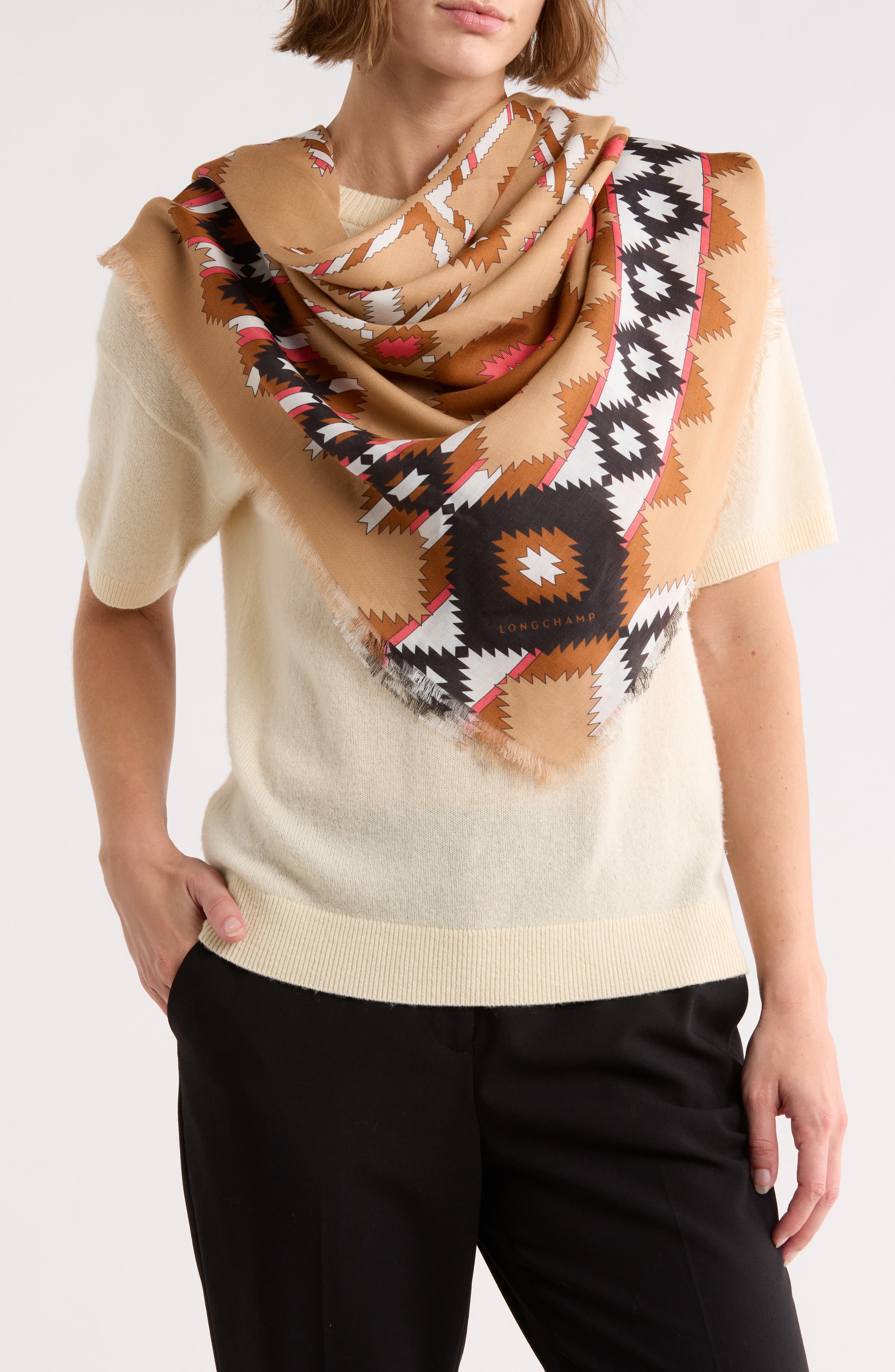Longchamp Nomad Print Scarf