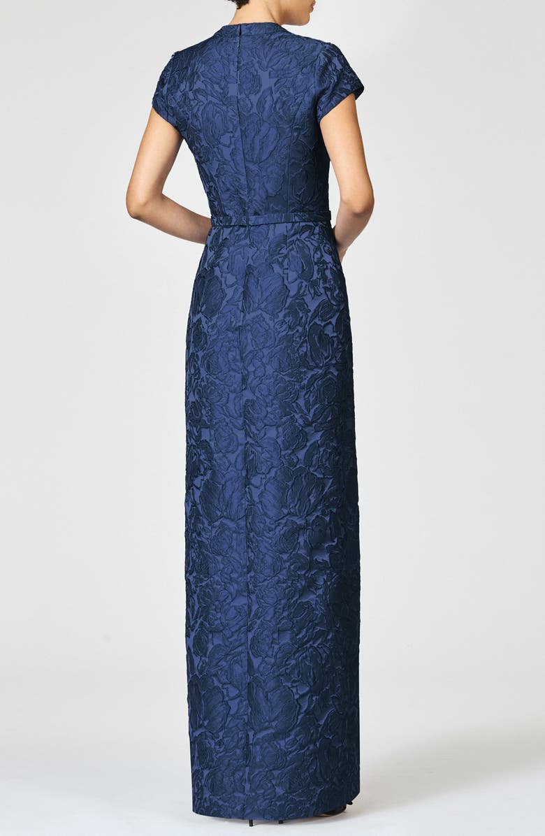 Sachin & Babi Lynn Floral Cloque Gown, Alternate, color, Midnight