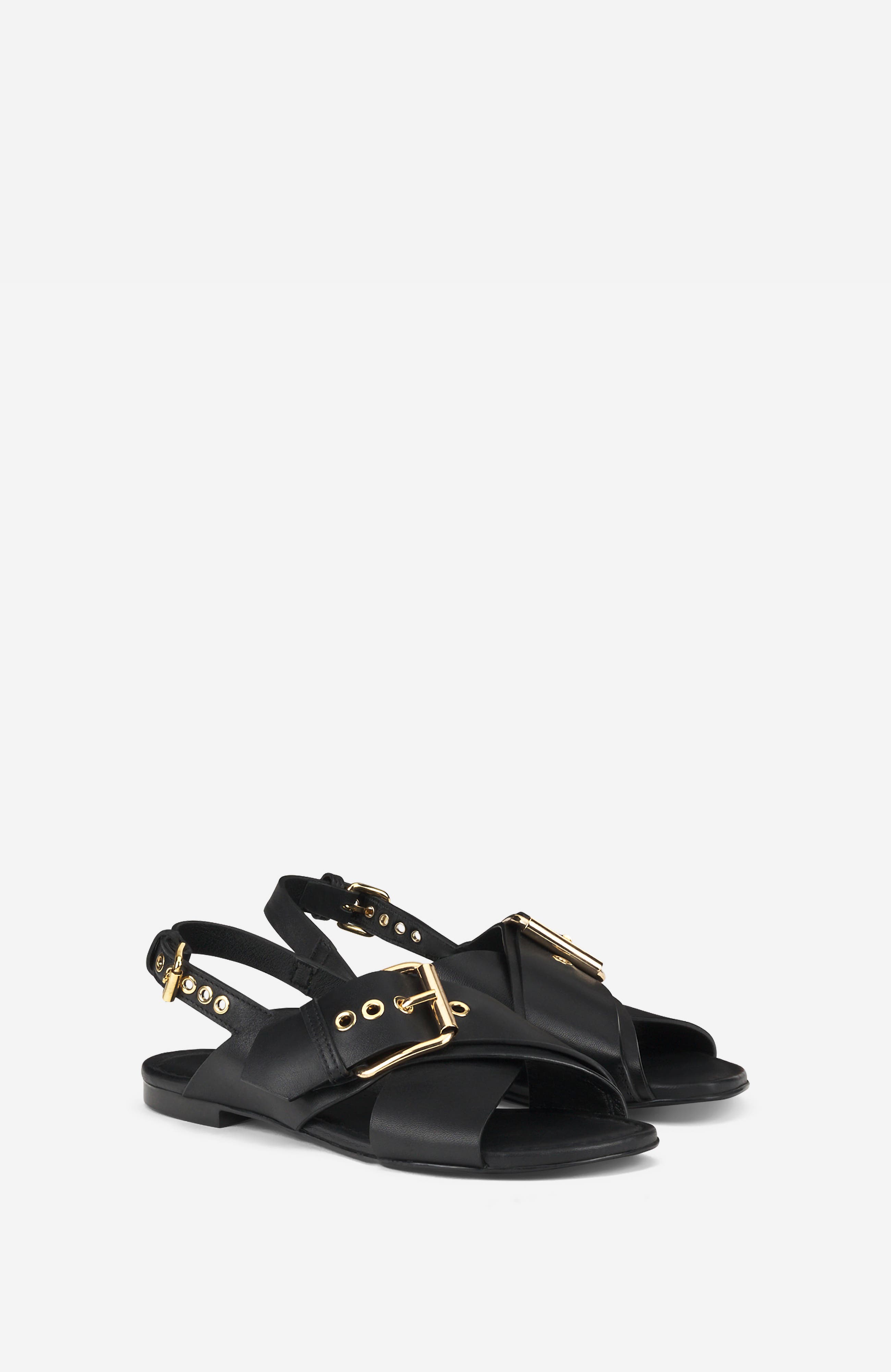 AGL Summer Criss Cross Sandal, Alternate, color, Black Nappa