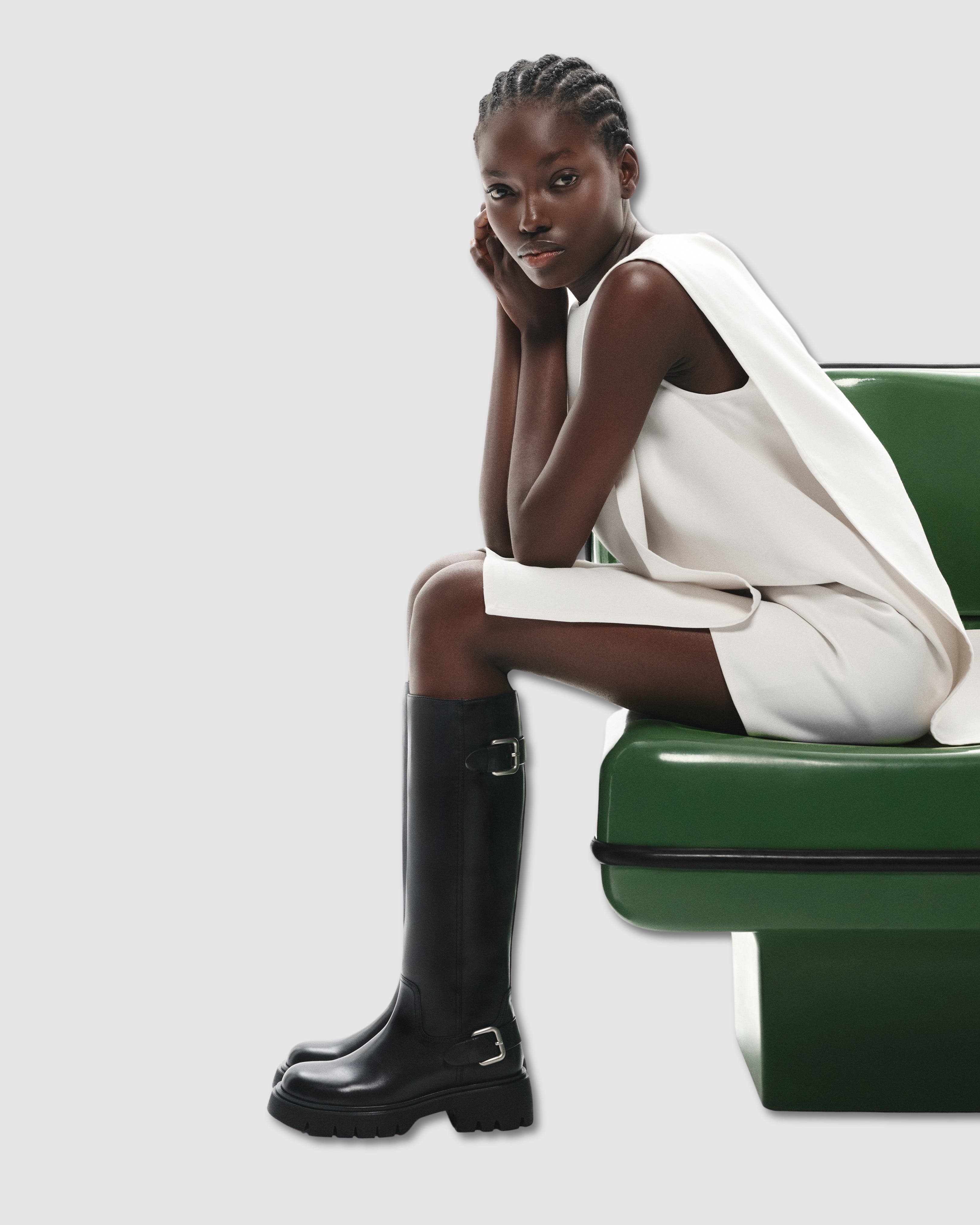 MI/MAI Herpen Chunky Treaded Sole Long Boot, Alternate, color, Black