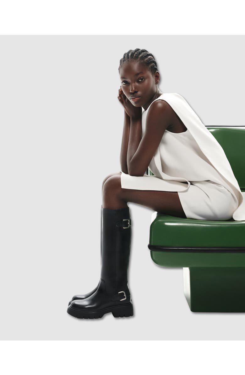 MI/MAI Herpen Chunky Treaded Sole Long Boot, Alternate, color, Black