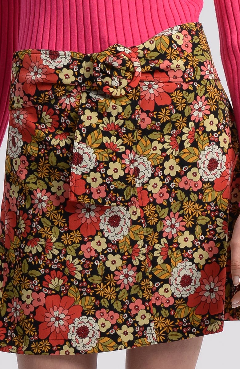 Molly Bracken Abby Print Belted Miniskirt, Alternate, color,