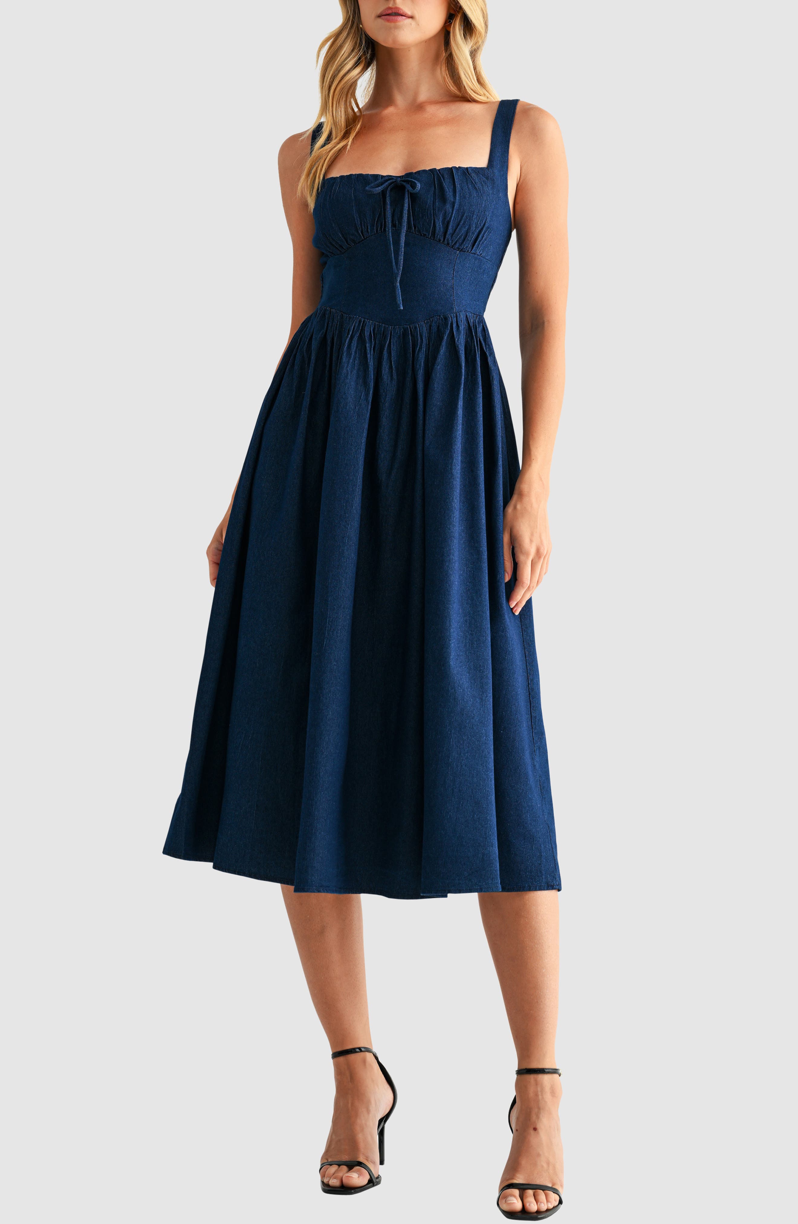 Women's Midi Denim Dresses | Nordstrom