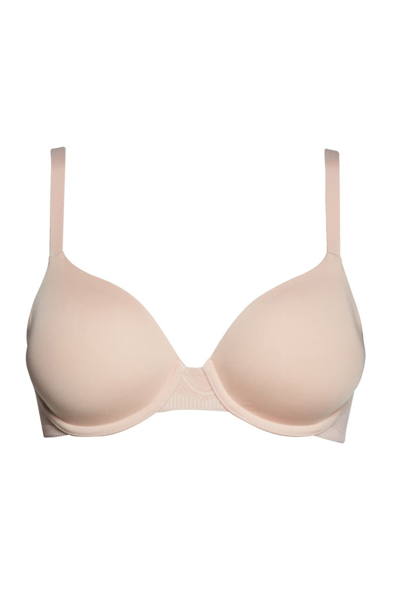 Lace Comfort Underwire Demi Bra, Alternate, color, BLUSH