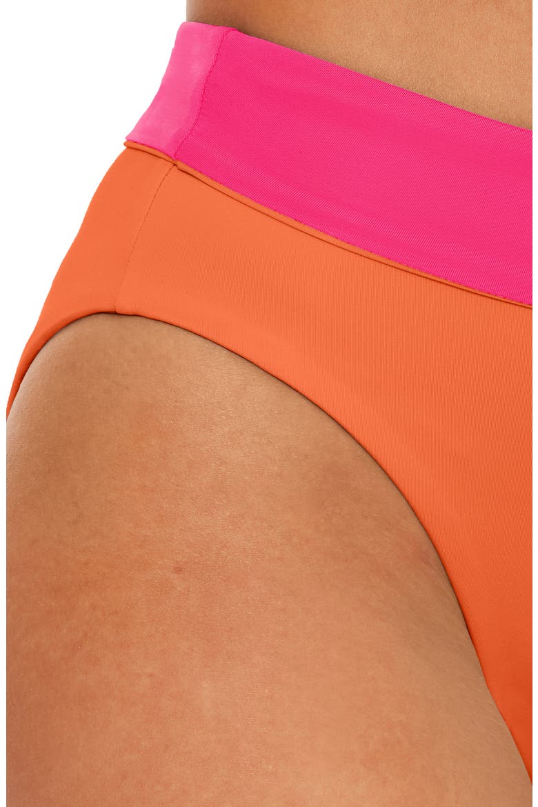 Reversible Triangle Bikini Top, Alternate, color, PUNCH/ CORA