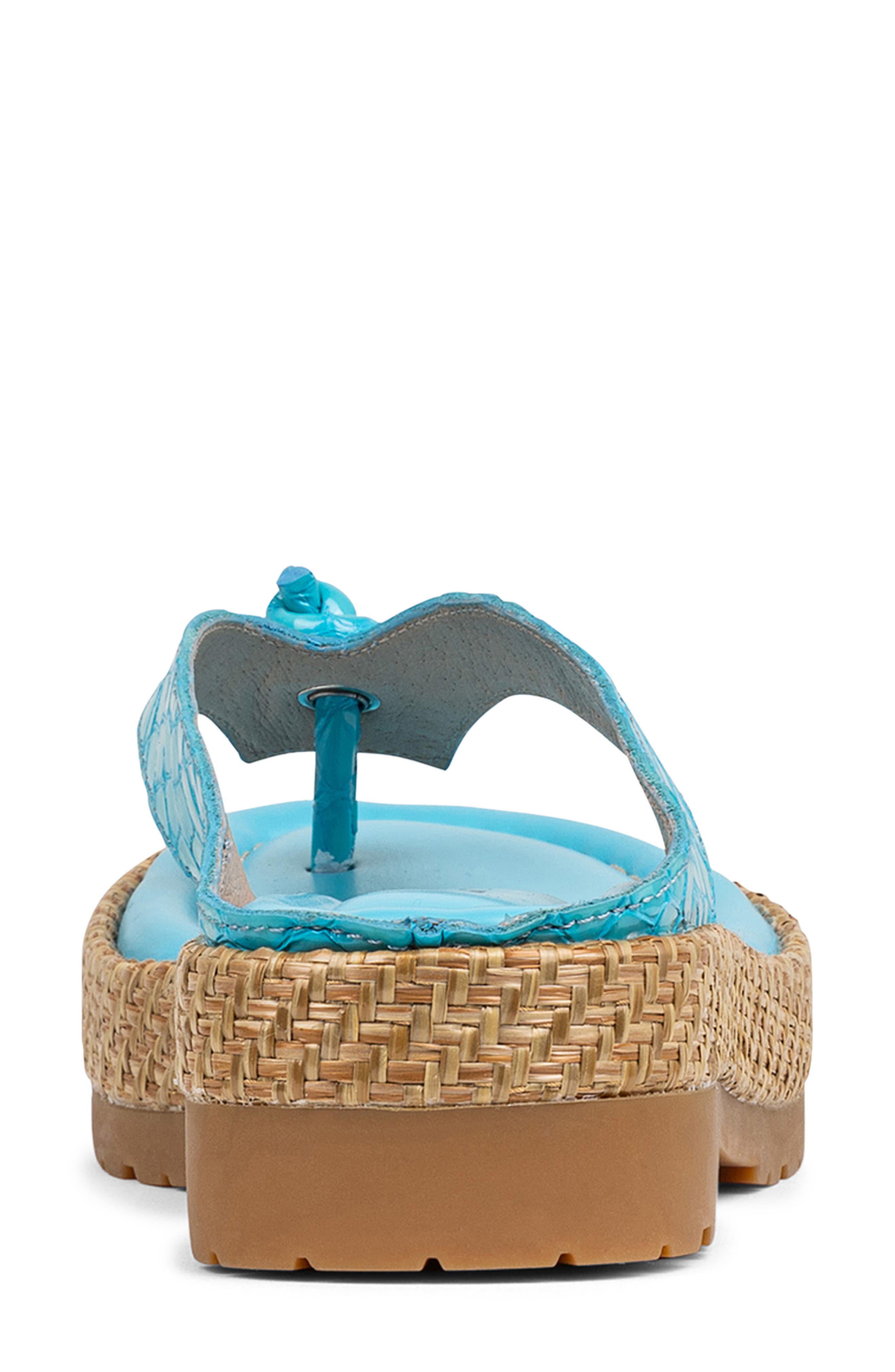 Donald Pliner Seena Platform Wedge Flip Flop, Alternate, color, Turquoise