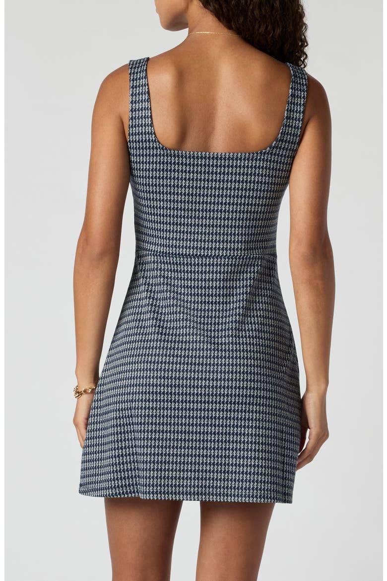 Houndstooth Sleeveless Minidress, Alternate, color, NVY SM HNDSTOTH