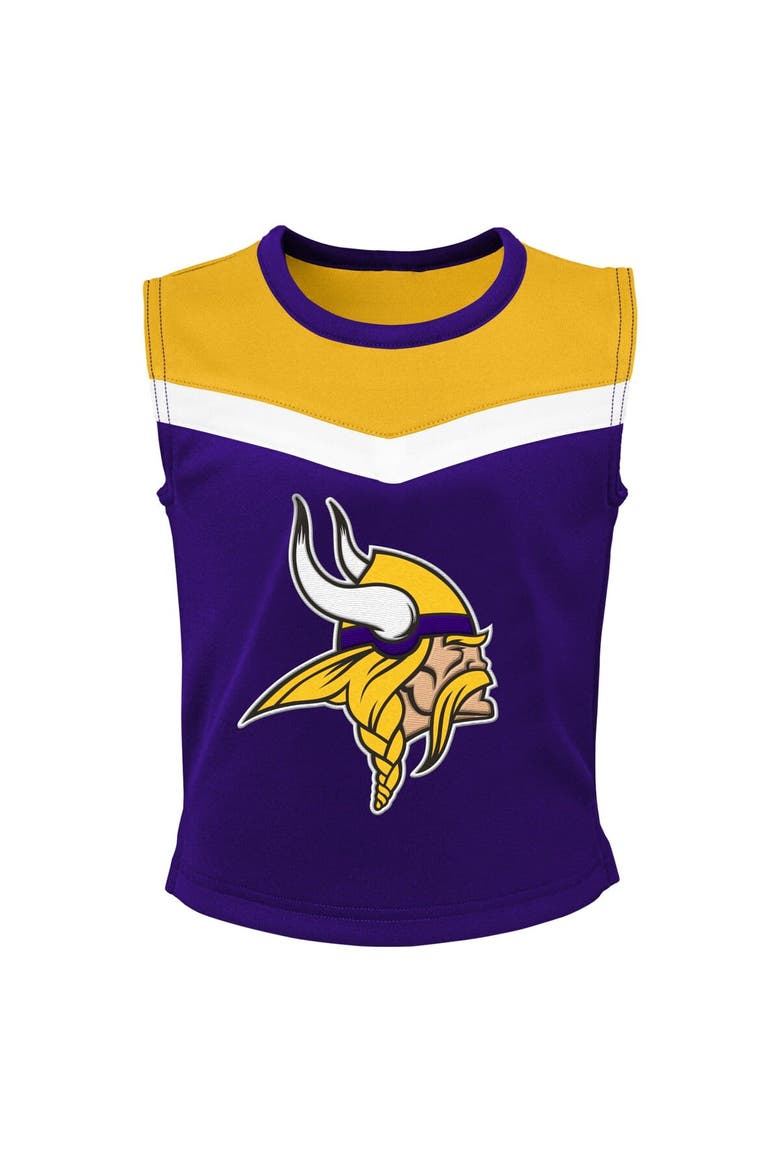 Girls Youth Purple Minnesota Vikings Spirit Two-Piece Cheerleader Set, Alternate, color, Purple