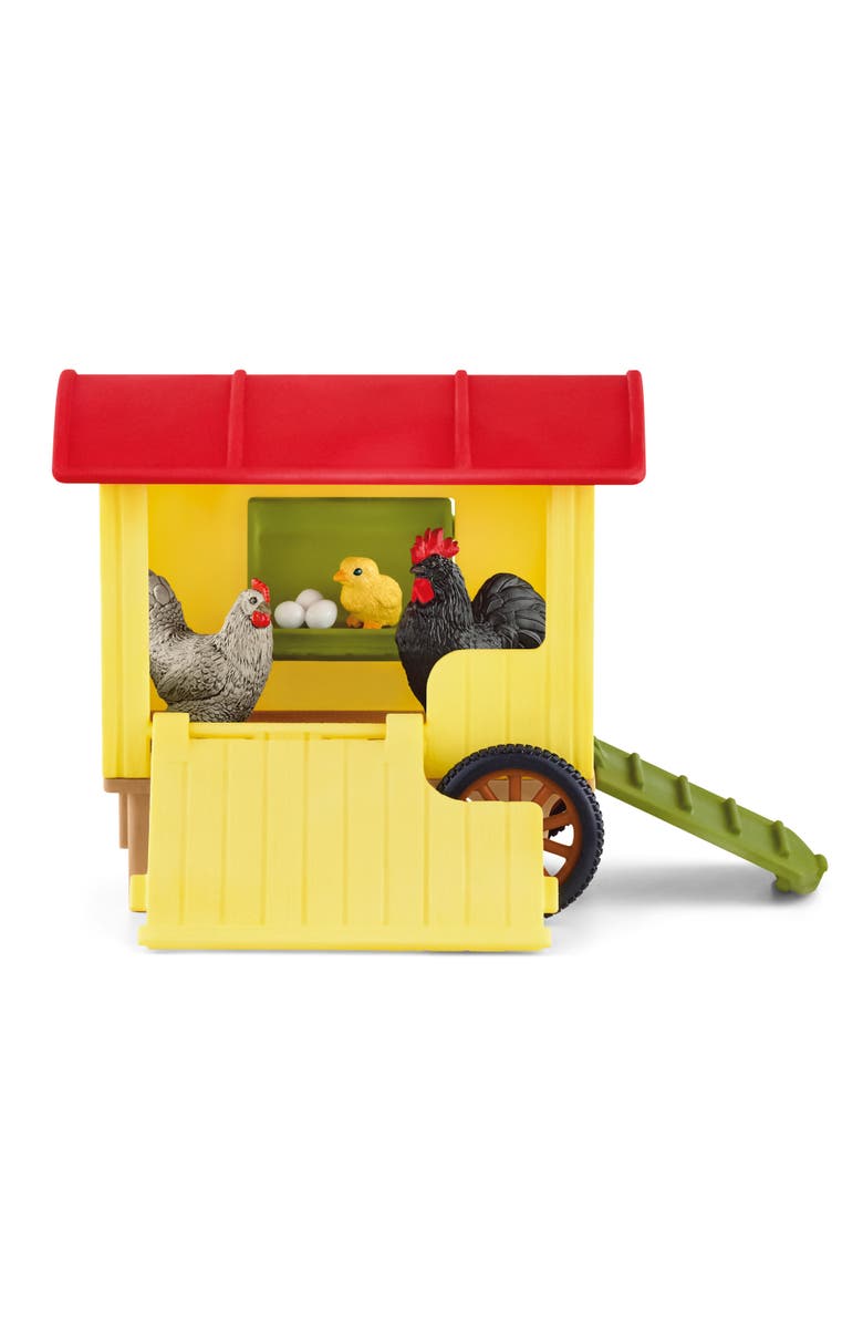 Schleich Farm World, Mobile Chicken Coop 12 Piece Playset, Alternate, color, Multicolored