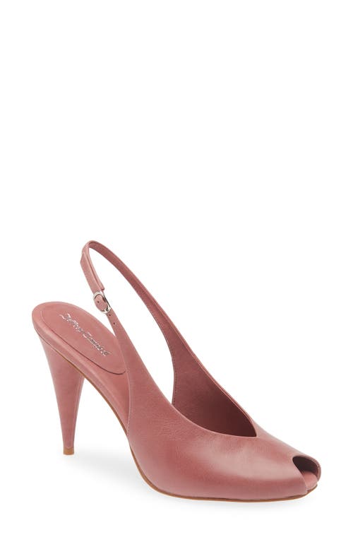 Jeffrey Campbell Snoah Slingback Peep Toe Pump In Dark Pink
