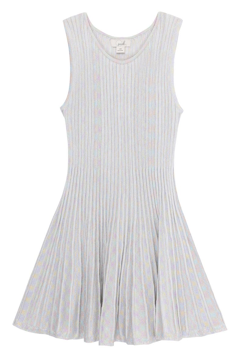 Kids' Ombré Fit & Flare Sweater Dress, Main, color, SILVER
