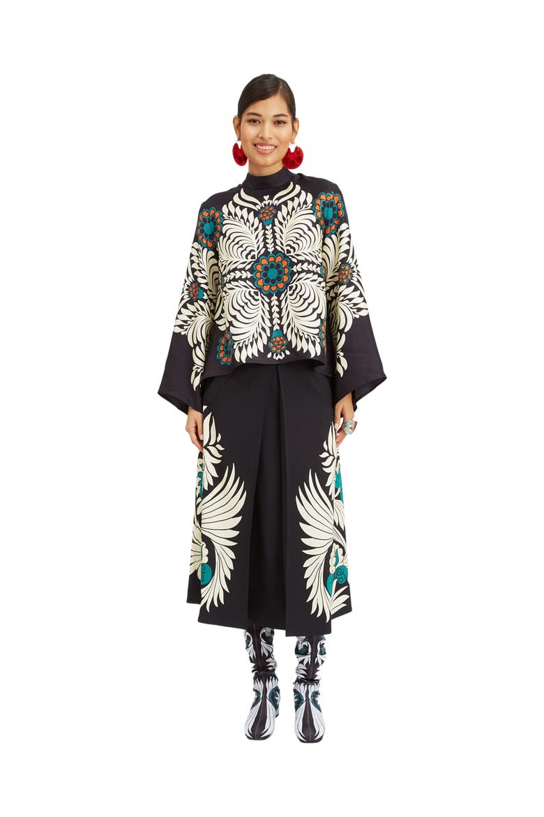 Santa Monica Skirt Mix Tiles Placée Black, Main, color, Mix Tiles Placée Black