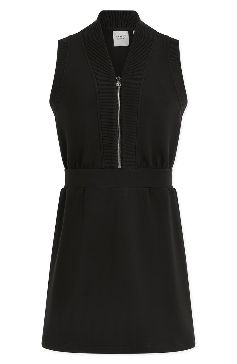 Varley Polyanna Knit Half Zip Dress, Alternate, color, Black