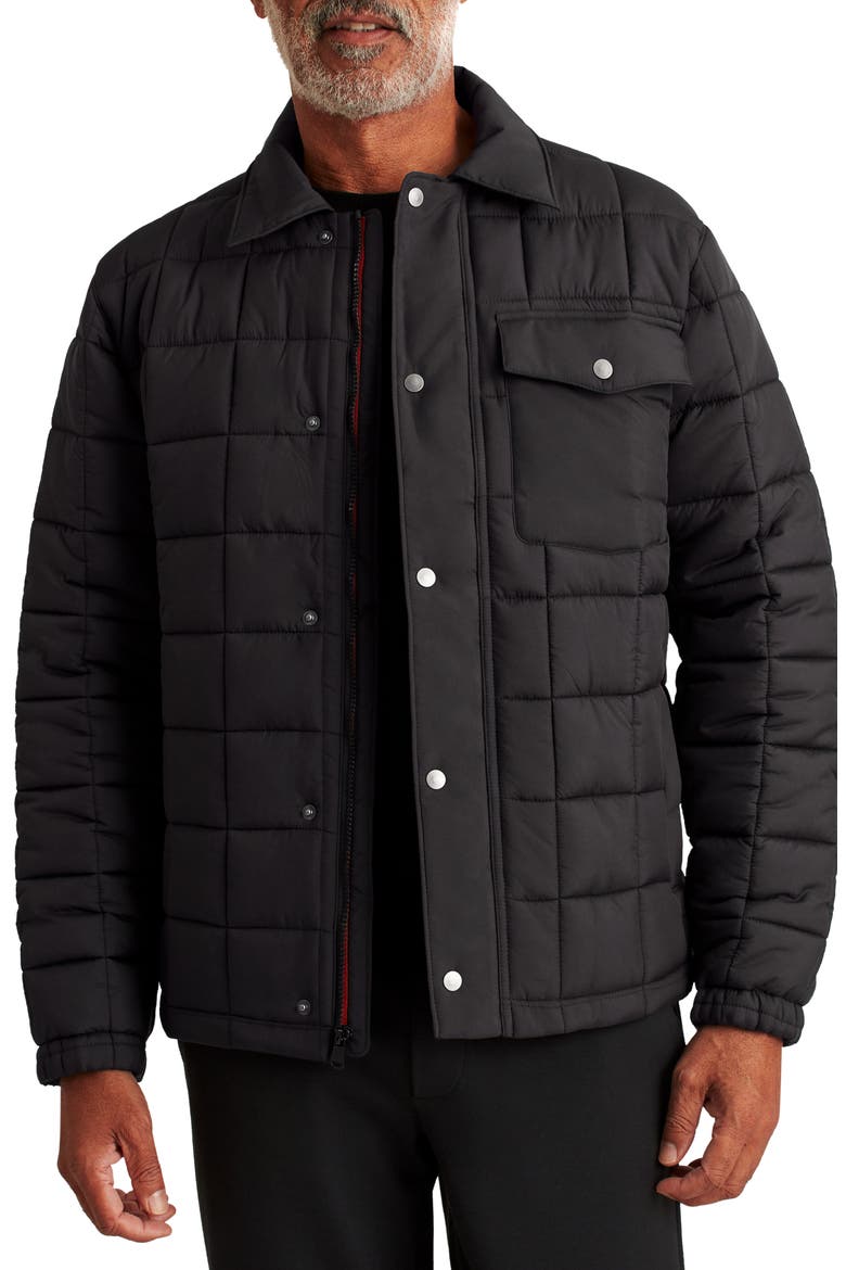 Quilted Jersey Jacket, Main, color, BLACK