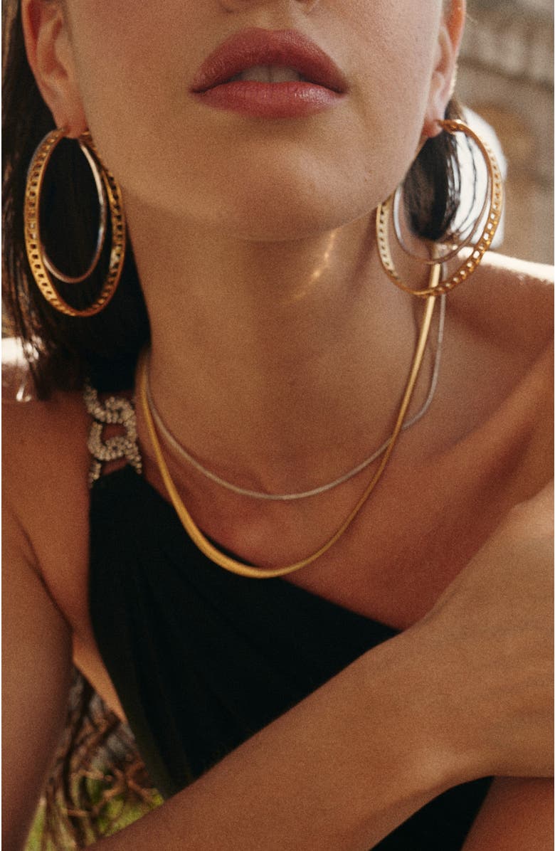 RETRO CHIC Colosseum Necklace, Alternate, color, Gold & Silver