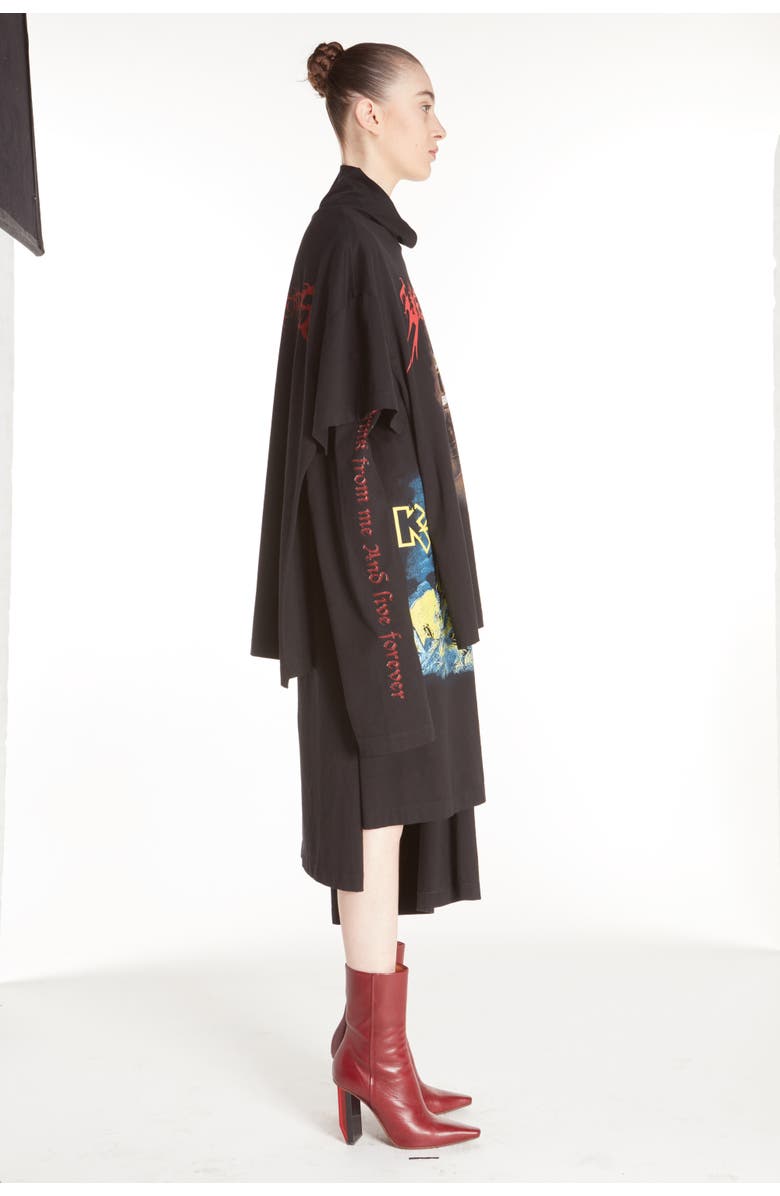 VETEMENTS Graphic Layered T-Shirt Dress, Alternate, color, 