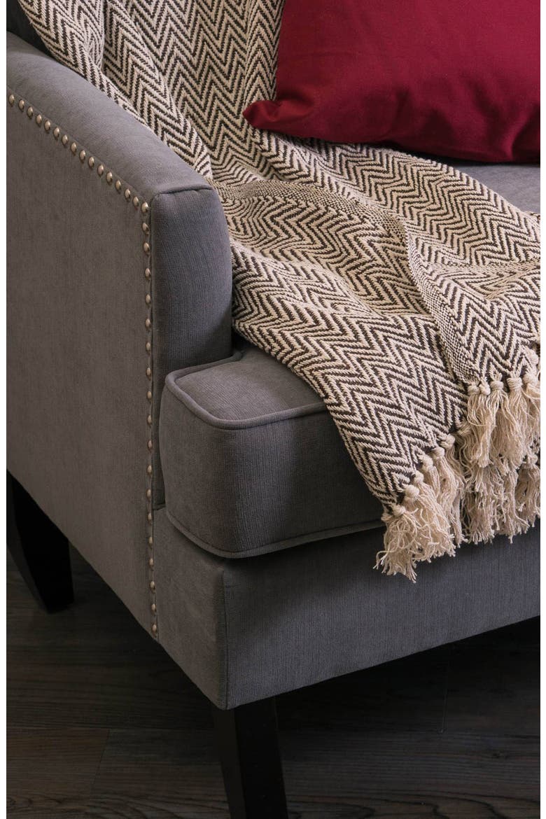 Tassel Throw Blanket, Alternate, color, BLACK