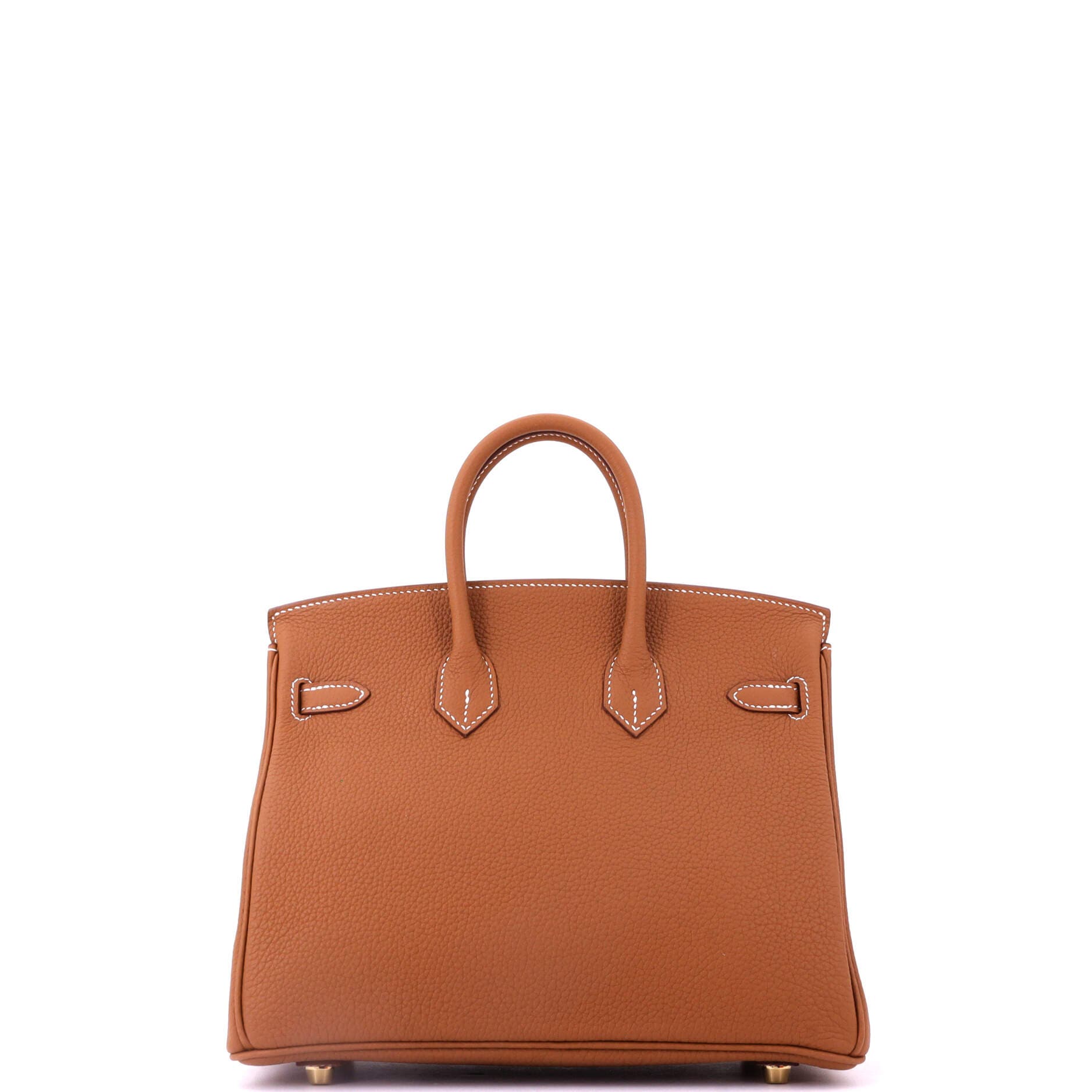 Pre-Owned Hermes Birkin Handbag Brown Togo with Gold Hardware 25, Alternate, color, Gold